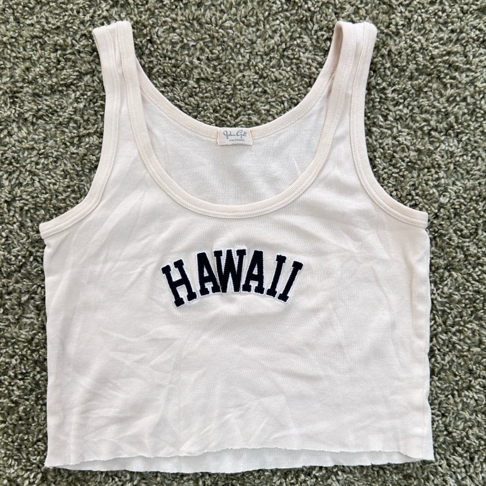 Hawaii cropped tank top